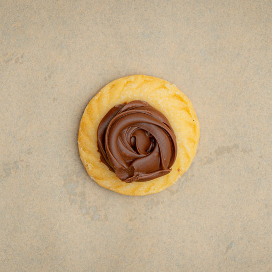 Topdown of Butter Nutella Tart.